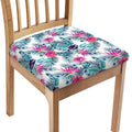 Neon Hibiscus Tropical Pattern Print Chair Cushion Cover