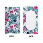 Neon Hibiscus Tropical Pattern Print Changing Pad Cover