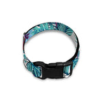 Neon Hibiscus Tropical Pattern Print Dog Collar