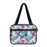 Neon Hibiscus Tropical Pattern Print Double Strap Bible Bag