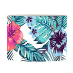Neon Hibiscus Tropical Pattern Print Drum Lamp Shade