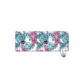 Neon Hibiscus Tropical Pattern Print Extended Mouse Pad