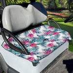 Neon Hibiscus Tropical Pattern Print Golf Cart Seat Cover