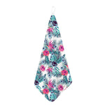 Neon Hibiscus Tropical Pattern Print Hand Towel