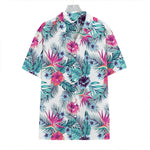 Neon Hibiscus Tropical Pattern Print Hawaiian Shirt
