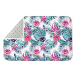 Neon Hibiscus Tropical Pattern Print Indoor Door Mat