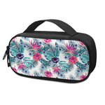 Neon Hibiscus Tropical Pattern Print Insulin Cooler Travel Case
