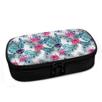 Neon Hibiscus Tropical Pattern Print Insulin Cooler Travel Case