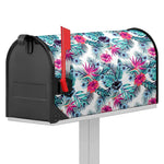 Neon Hibiscus Tropical Pattern Print Mailbox Cover