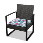 Neon Hibiscus Tropical Pattern Print Outdoor Seat Cushion Cover