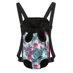 Neon Hibiscus Tropical Pattern Print Pet Carrier Backpack