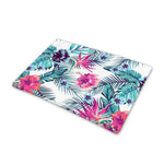 Neon Hibiscus Tropical Pattern Print Pet Cooling Mat Cover