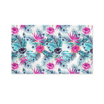 Neon Hibiscus Tropical Pattern Print Polyester Flag