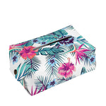 Neon Hibiscus Tropical Pattern Print Rectangle Tissue Box Cover
