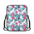 Neon Hibiscus Tropical Pattern Print Rectangular Crossbody Bag