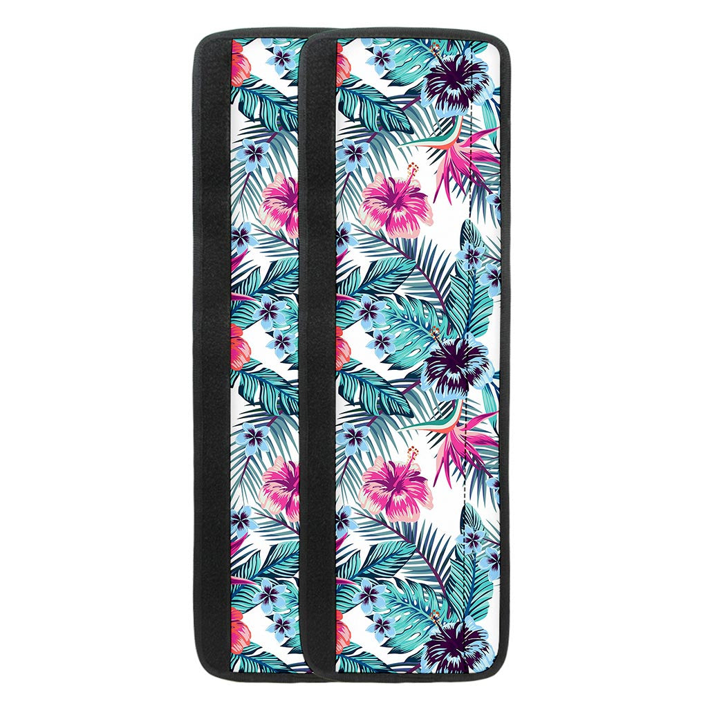 Neon Hibiscus Tropical Pattern Print Refrigerator Handle Covers