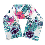 Neon Hibiscus Tropical Pattern Print Scarf