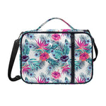 Neon Hibiscus Tropical Pattern Print Shoulder Strap Bible Bag