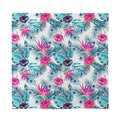 Neon Hibiscus Tropical Pattern Print Silk Bandana