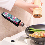 Neon Hibiscus Tropical Pattern Print Skillet Handle Cover