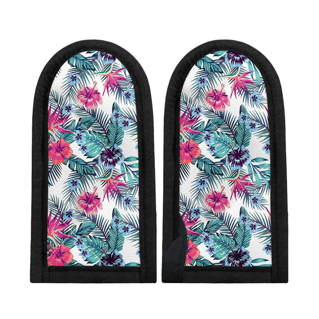 Neon Hibiscus Tropical Pattern Print Skillet Handle Cover