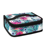 Neon Hibiscus Tropical Pattern Print Small Lunch Bag