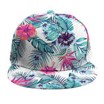 Neon Hibiscus Tropical Pattern Print Snapback Cap