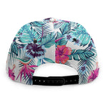 Neon Hibiscus Tropical Pattern Print Snapback Cap