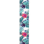 Neon Hibiscus Tropical Pattern Print Table Runner