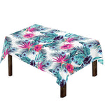 Neon Hibiscus Tropical Pattern Print Tablecloth