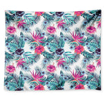 Neon Hibiscus Tropical Pattern Print Tapestry