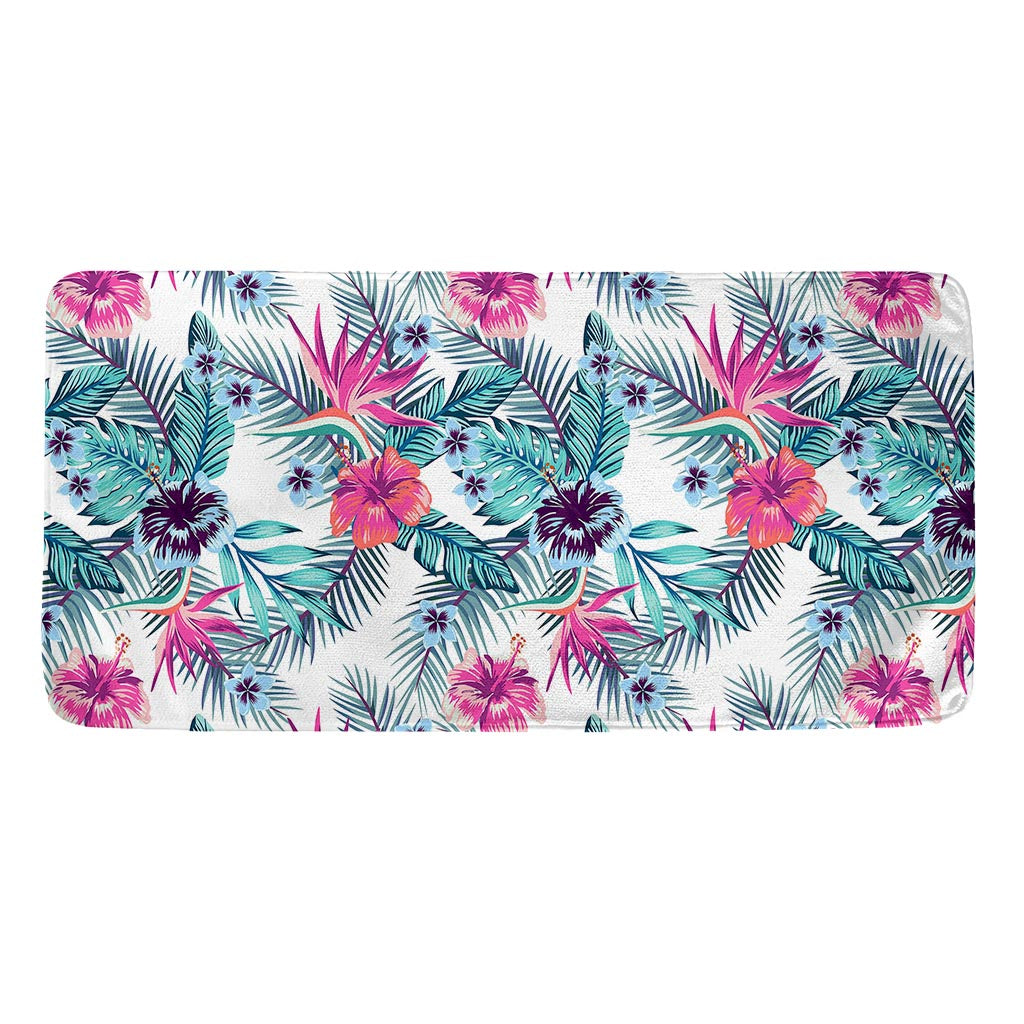 Neon Hibiscus Tropical Pattern Print Towel