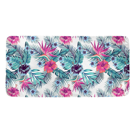 Neon Hibiscus Tropical Pattern Print Towel