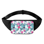 Neon Hibiscus Tropical Pattern Print Waist Bag