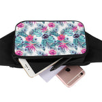 Neon Hibiscus Tropical Pattern Print Waist Bag