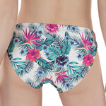 Neon Hibiscus Tropical Pattern Print Women's Panties