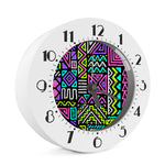 Neon Native Aztec Pattern Print Alarm Clock