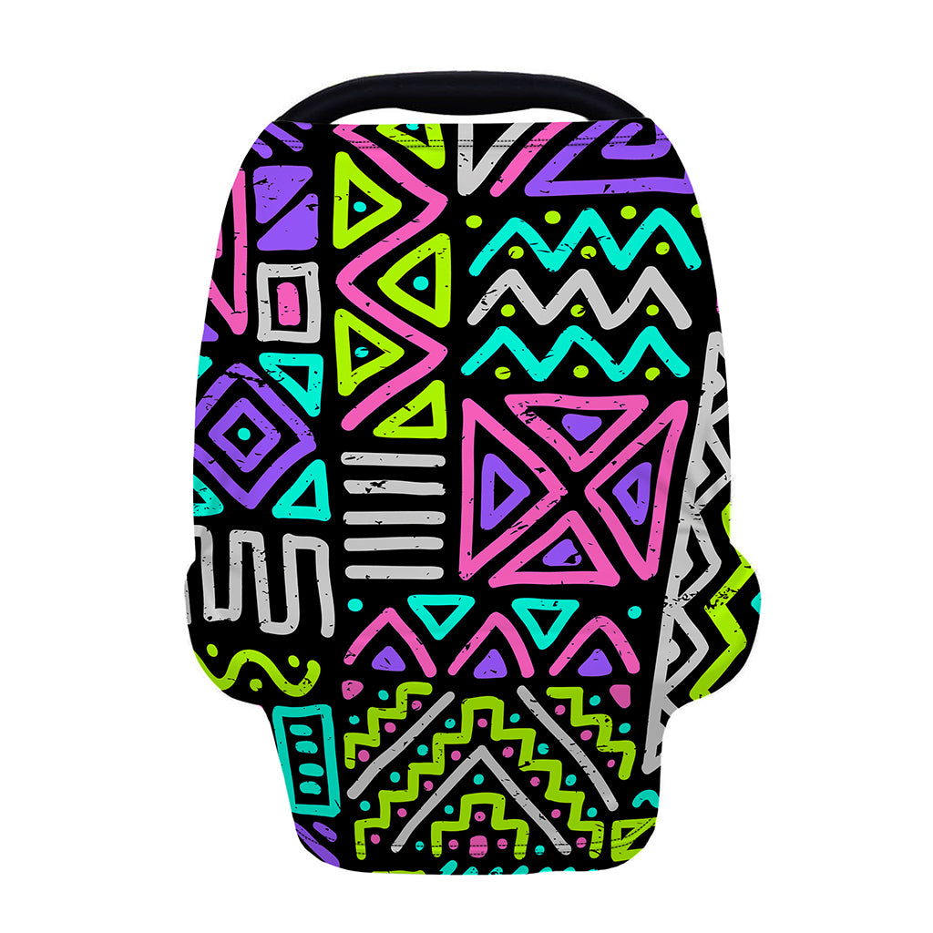 Neon Native Aztec Pattern Print Baby Seat Cover