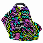 Neon Native Aztec Pattern Print Baby Seat Cover