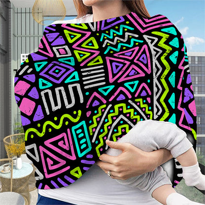 Neon Native Aztec Pattern Print Baby Seat Cover