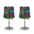 Neon Native Aztec Pattern Print Bar Stool Covers