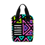 Neon Native Aztec Pattern Print Bible Tote Bag
