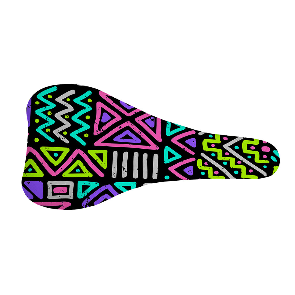 Neon Native Aztec Pattern Print Bicycle Seat Cover