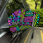 Neon Native Aztec Pattern Print Car Side Mirror Covers