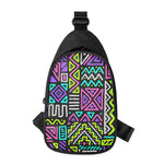 Neon Native Aztec Pattern Print Chest Bag