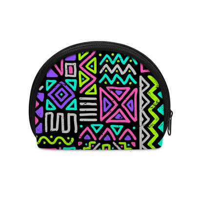 Neon Native Aztec Pattern Print Coin Purse