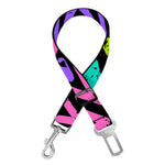 Neon Native Aztec Pattern Print Dog Seat Belt