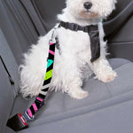 Neon Native Aztec Pattern Print Dog Seat Belt
