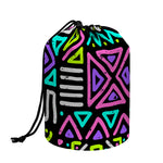 Neon Native Aztec Pattern Print Drawstring Makeup Bag