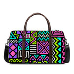 Neon Native Aztec Pattern Print Duffle Bag